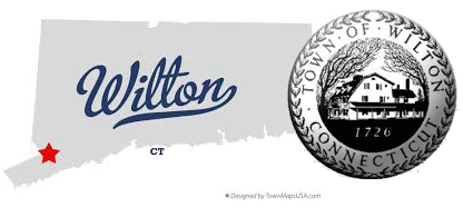 location of Wilton on state map and seal